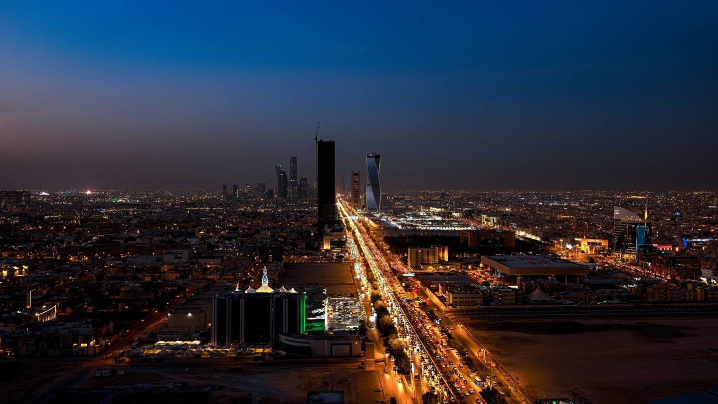 Riyadh skyline at dusk
