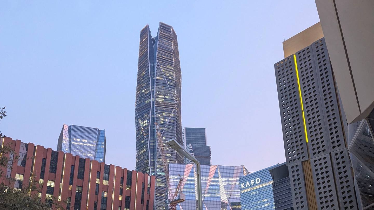 Towers in Riyadh at dusk