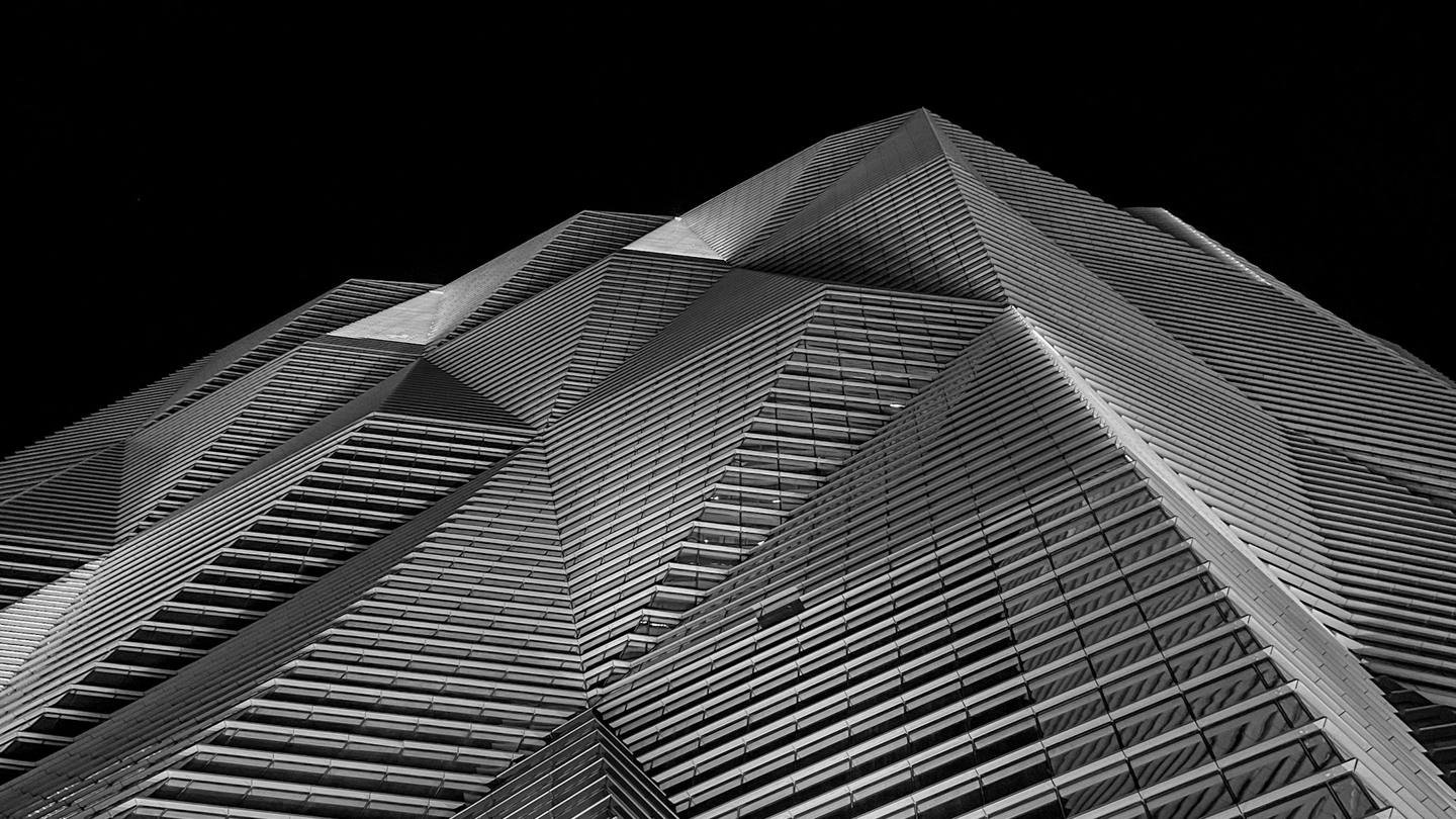 Tower facade in King Abdullah Financial District, Riyadh